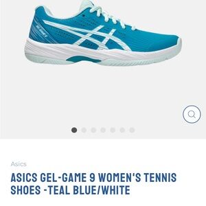 ASICS GEL-GAME 9 WOMEN'S TENNIS SHOES - TEAL BLUE/WHITE